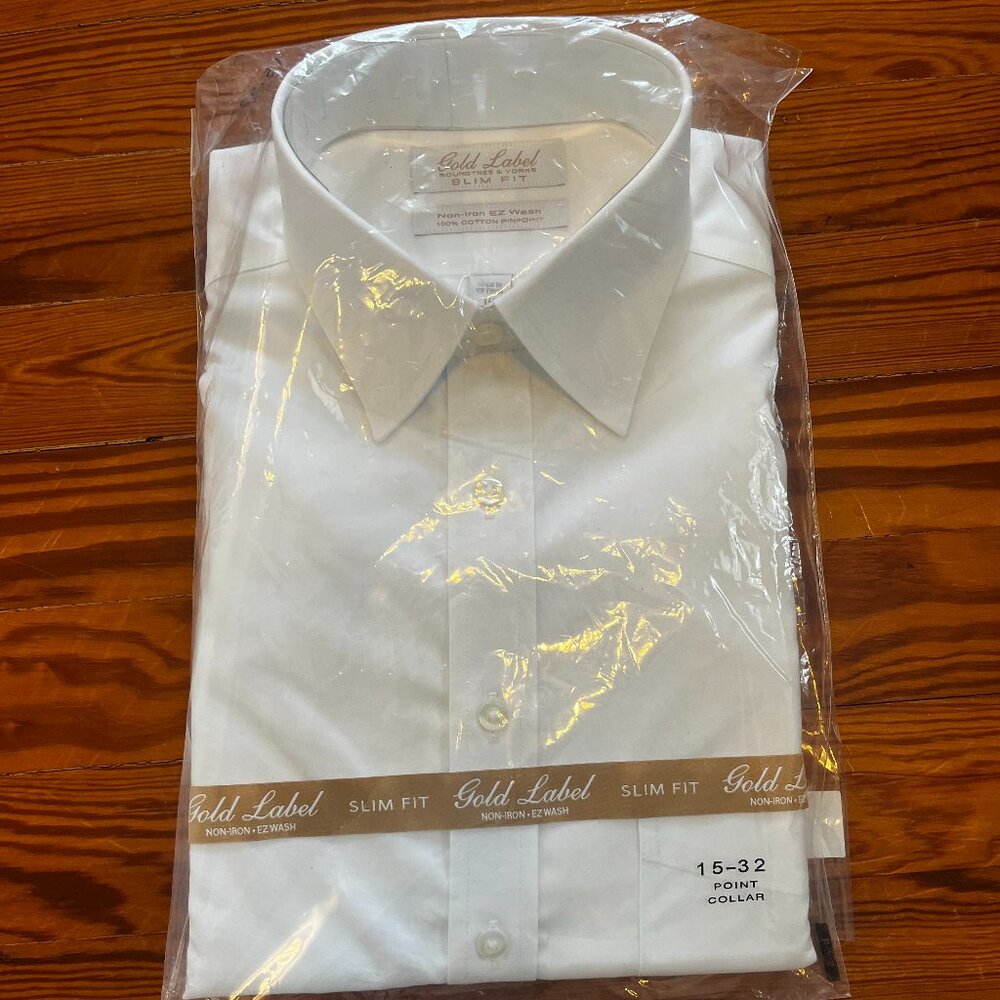 Gold Label Men's White Collar Button Down